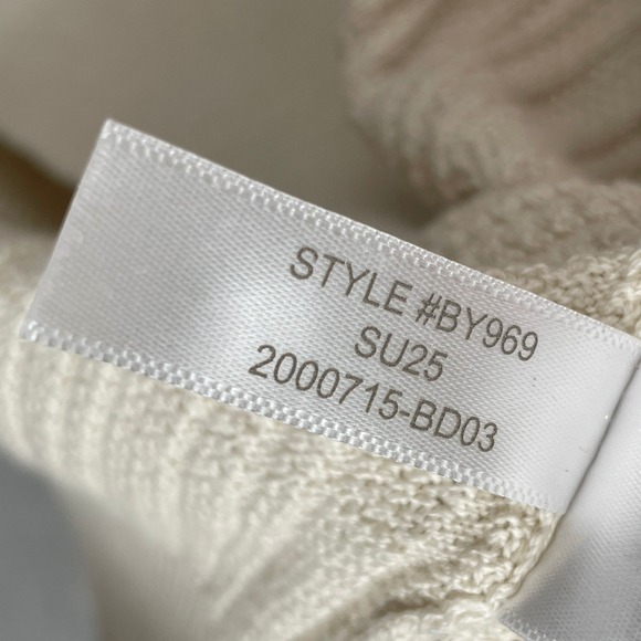 J.Crew Mens Cream Ribbed Cotton Short Sleeve Sweater Boho Polo BY969 Fits SMALL - Picture 5 of 9